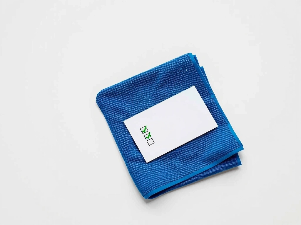 Pristine kitchen counter with checklist