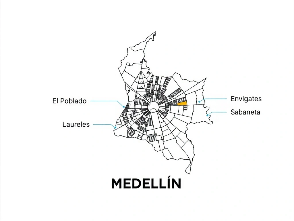 Medellín service zones